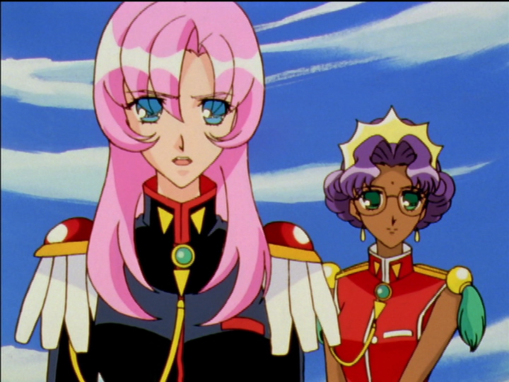 Utena and Anthy in the dueling arena.