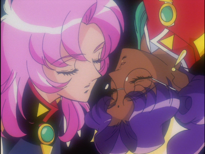 Utena and Anthy’s heads appear. They are clothed.