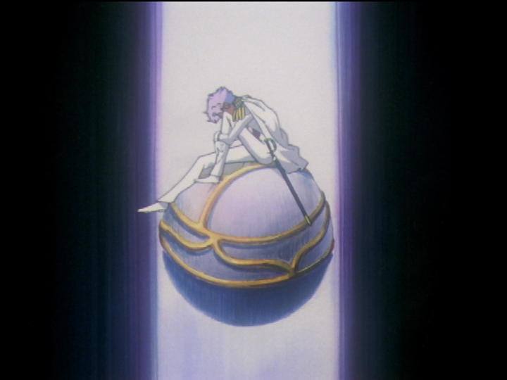 Prince Dios sits on the egg of the world.