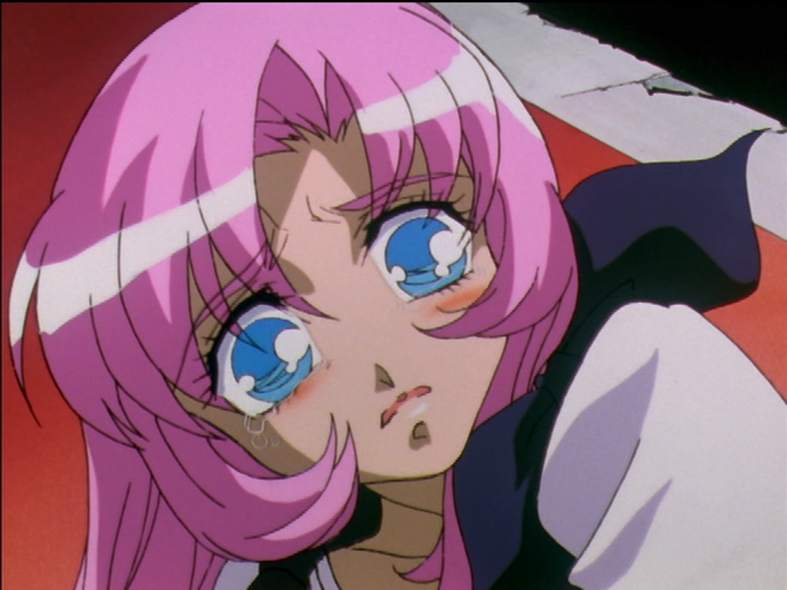 Little Utena looks severely distressed. She was just thrown apart from little Anthy by an unknown force.