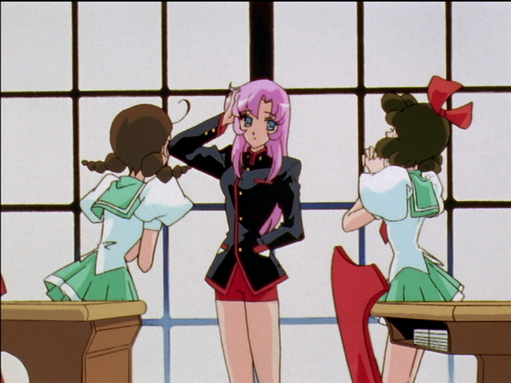 The shadow girls are facing Utena as they try to recruit her.