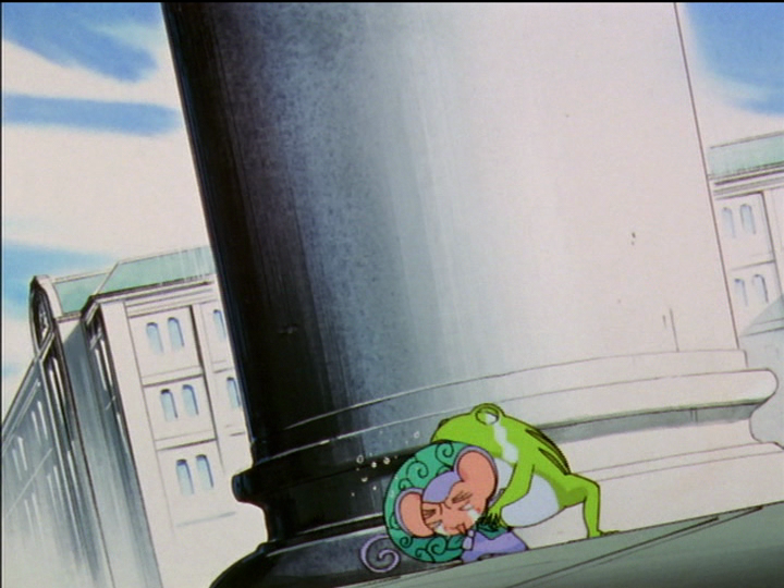 Utena cries on finally meeting Anthy in her coffin.