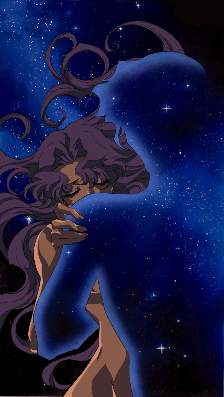 Anthy having sex under Akio who is depicted as a starfield