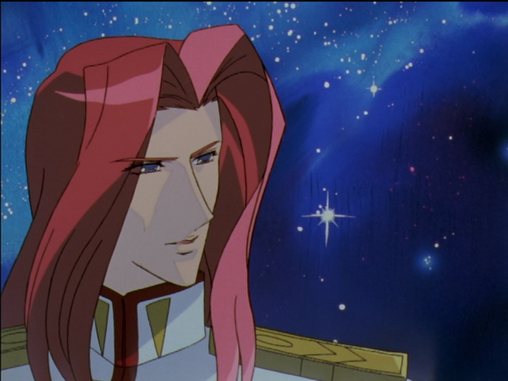 Touga with stars behind, one very bright.
