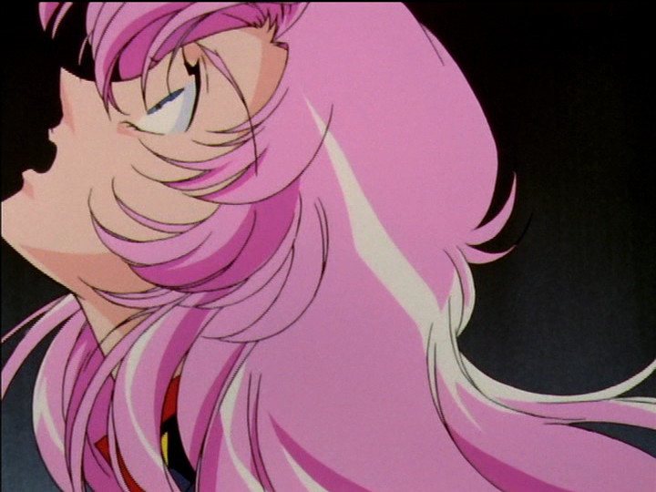 Utena’s head thrown back in surprise and pain.