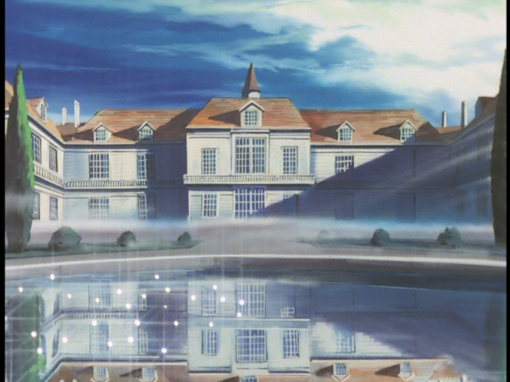 Front view of the Jarjayes mansion from the Rose of Versailles.